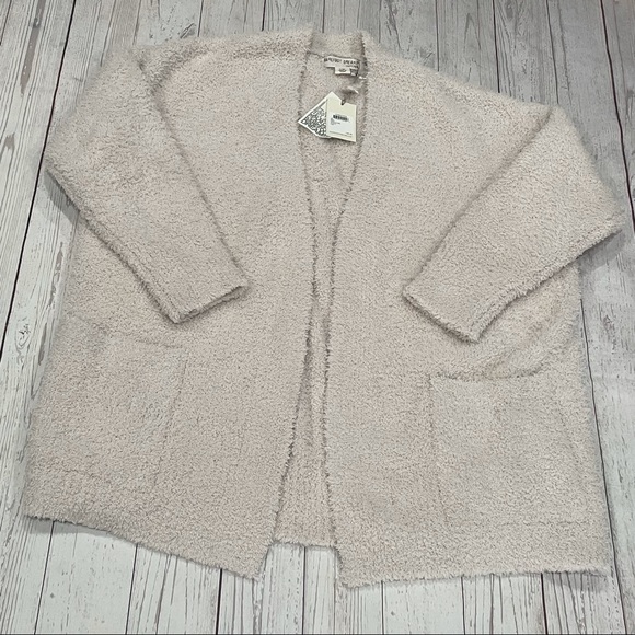 BAREFOOT DREAMS CozyChic SoCal Cardigan Almond - Picture 2 of 9